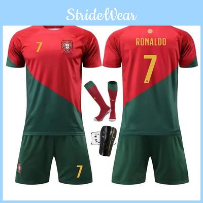 Children's Portugal Football Jersey Set World Cup Soccer Shirt Cristiano Ronaldo Number 7 Jersey Sports Suit