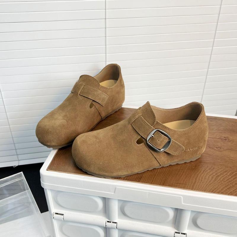 Soft sole all-inclusive women's spring and autumn new retro ugly cute single shoes with one foot flat bottom