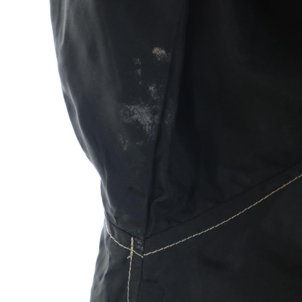 80s Vintage British Nylon Jacket XXL Black Food Deficiency Men's Used