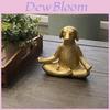Creative Golden Yoga Dog Home Dcor Resin Art Decorative Piece For Modern Interiors