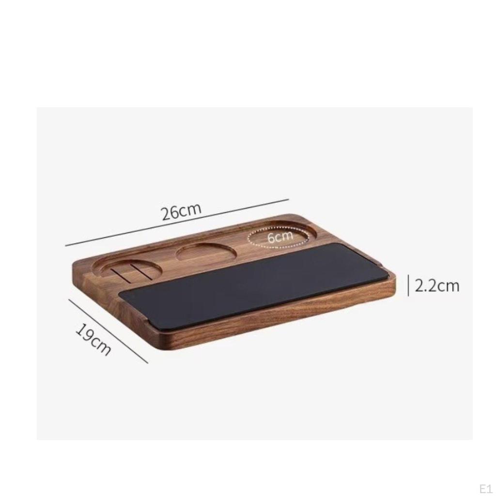 Espresso Pressing Station Universal 5158mm Walnut NonSlip Base Tamper