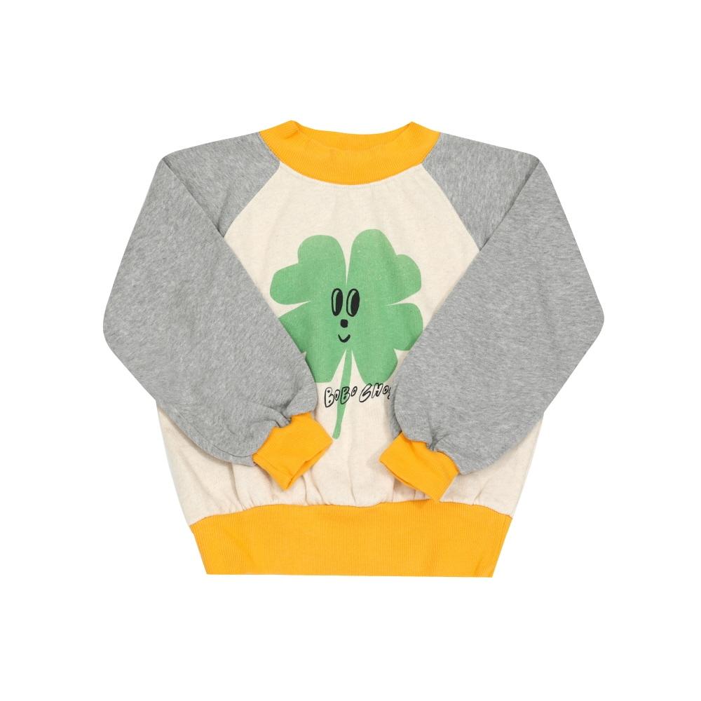

Bobo Shoes Lucky Clover Raglan Kids Sweatshirt B225ac041 B225AC041 (8A)