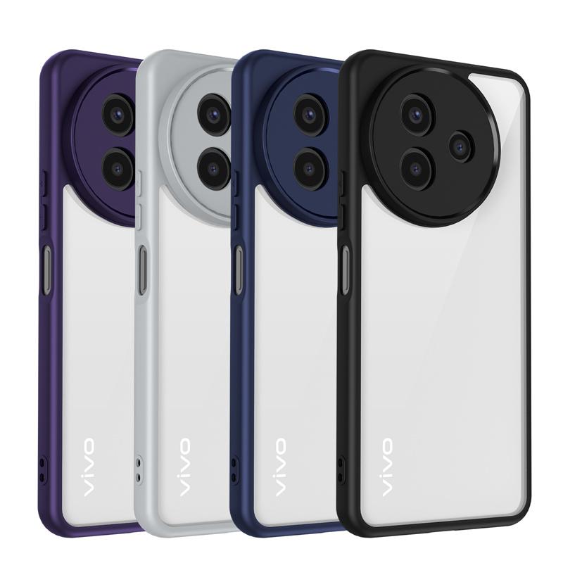 Vivo Y39 5G V2436 Case Plating Silicon Bumper Shockproof Clear Back Cover Hard Matte Phone Case for Vivo Y39 VivoY36 2025 V2436