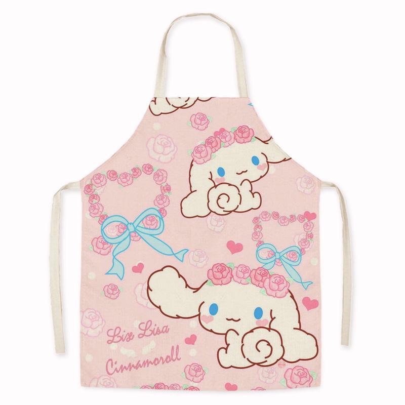 Cartoon Dog Sleeveless Anti-Fouling Apron for Home, Kitchen, Cooking, Baking, and Cleaning