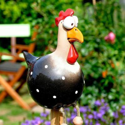Zabawny Dekor Ogrodzenia z Kurczakiem Statuetki z Żywicy Dekoracje Domowe Ogrodowe Farmy Podwórka Rzeźba Kury Sztuka Rzemiosło Podwórko