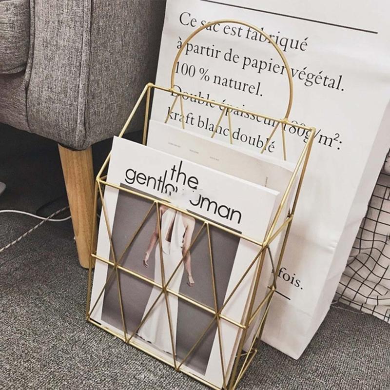 Exquisiter Zeitschriften-Organizer-Halter aus Eisendraht mit robuster Aufhängehalterung, hochbelastbarer Eisen-Akten-Buchhalter, Wandornament