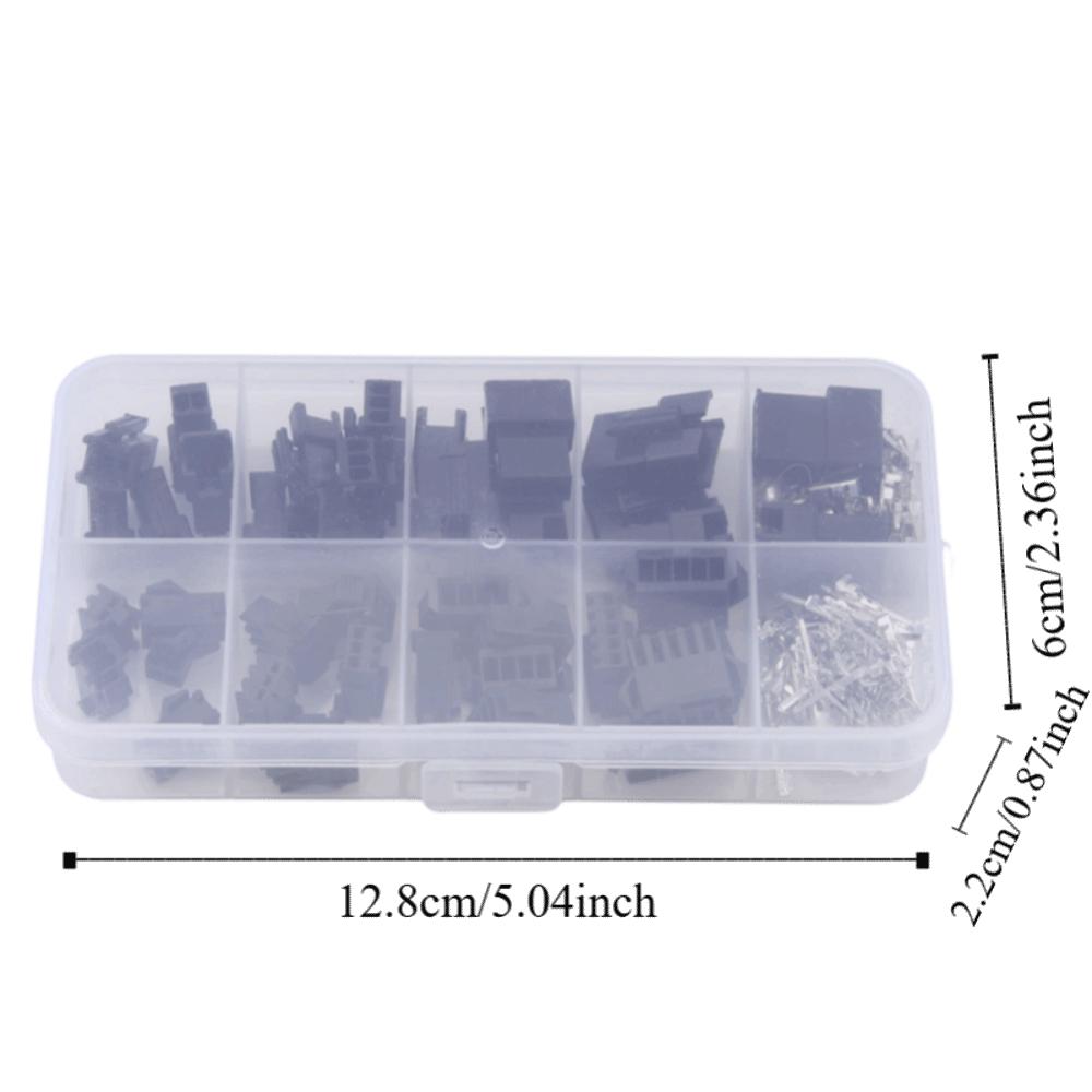 200PCS 2.54mm JST2.54mm 2/3/4/5PIN Strip Shape SM Plug Connector Black Multiple Models Connector Housing Kit Factory Areas