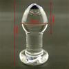 Blue Tip Clear Tapered End Crystal Glass Quantity Plug
