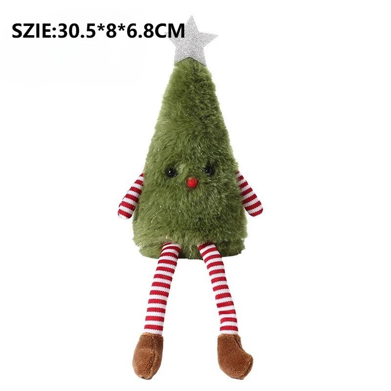 Christmas Tree Decoration Cute Mushroom Wreath Gingerbread Man Christmas Tree Ornament Soft Touch Doll For Kids Christmas Gift