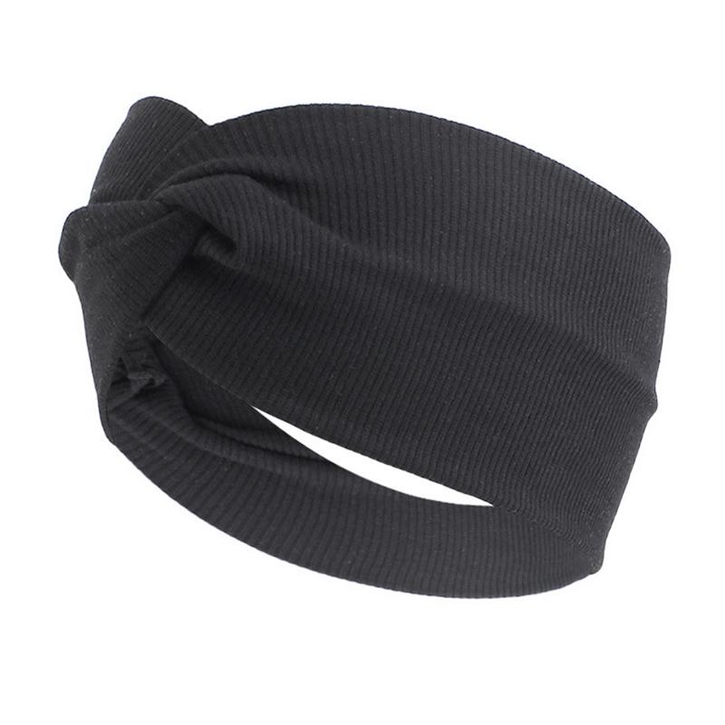 

1 шт. резинка для волос, эластичная повязка на голову, широкое головное украшение, головной убор, тканевый эластичный тюрбан для женщин 1PCS чёрный