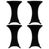 VidaXL Elastic Table Covers Ø 60 Cm Black 4 Pcs