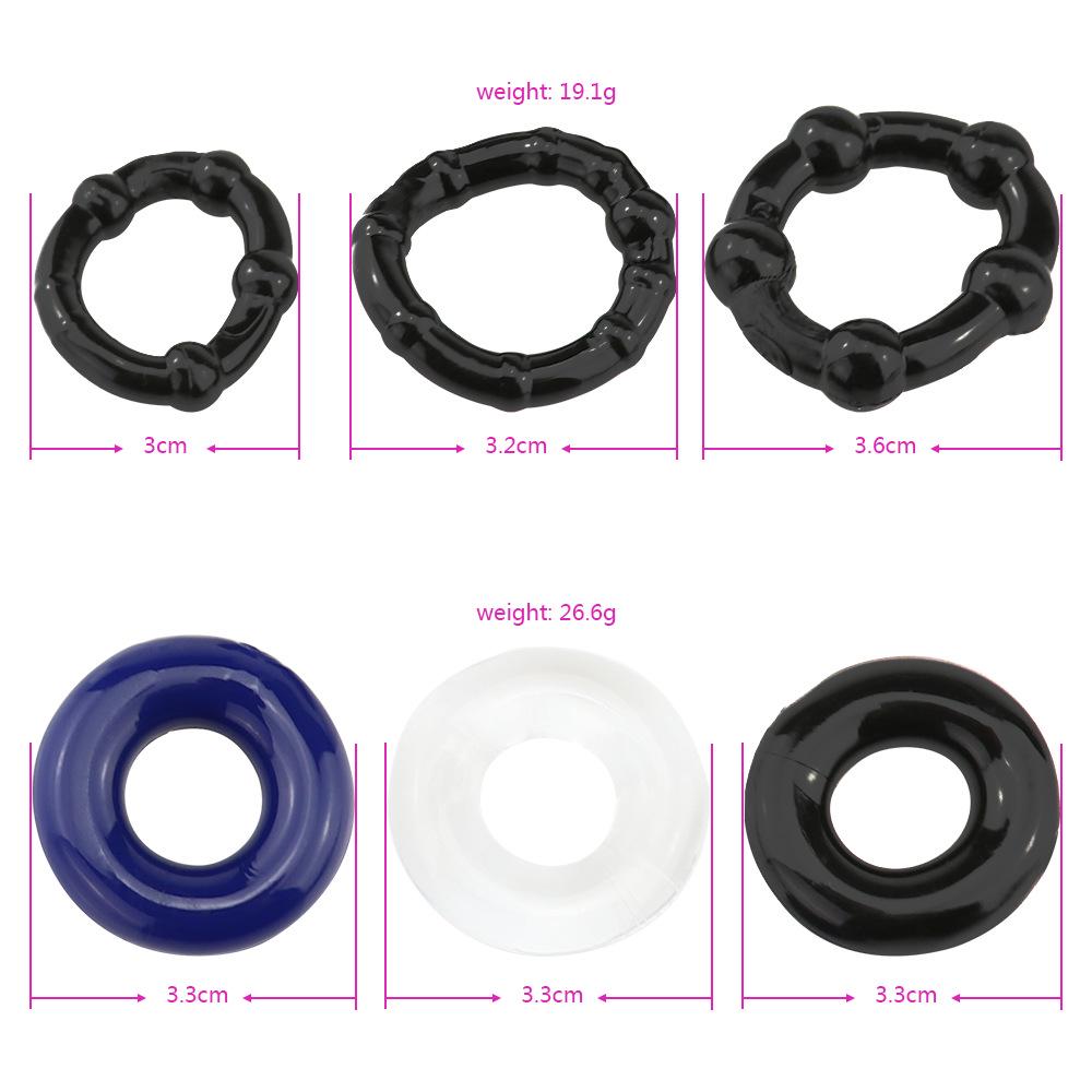 3Pcs Adult Products Tricolor Penis Ring Locking Essence Ring for Men Delay Sex Ring