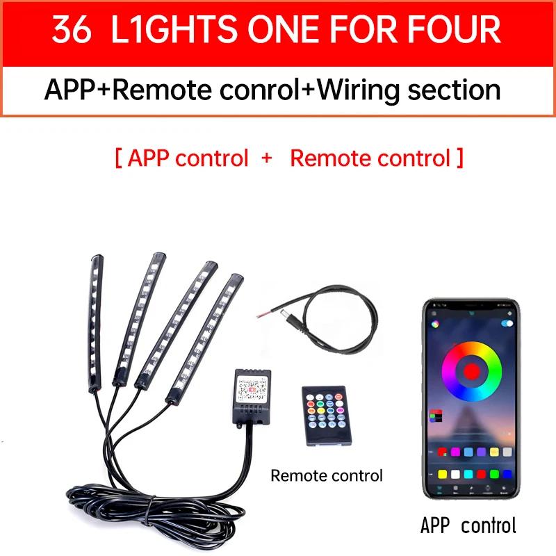 12V Motorcycle Led Light Multi-Color Atmosphere Light Sound Control Decorative Neon Lamp For Harley Yamaha Honda Kawasaki Suzuki