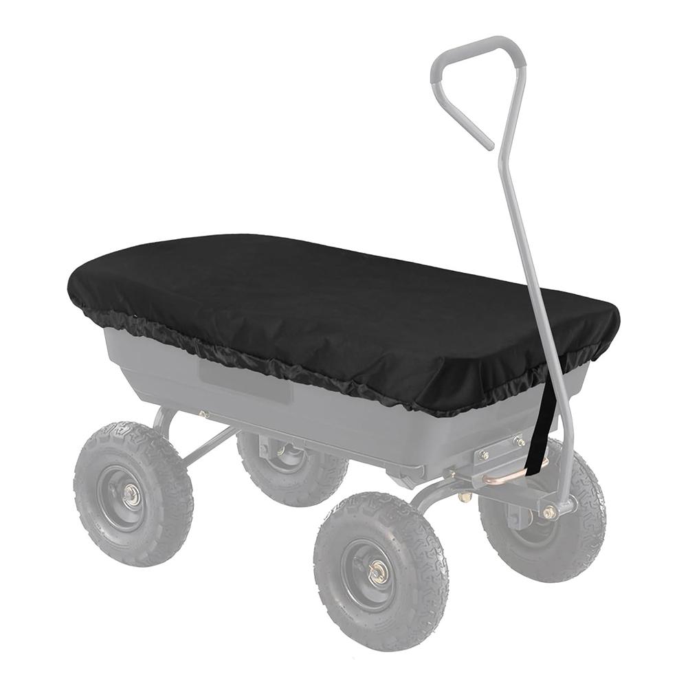 Outdoor Waterproof Wagon Cover for Garden Dump Cart 59 by 37 Inch Collapsible Heavy Duty Nylon Dustproof Cover