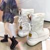 Snow Boots Women's Student Fashion Winter Plus Velvet Thickening Women's Waterproof Wild Martin Cotton Boots