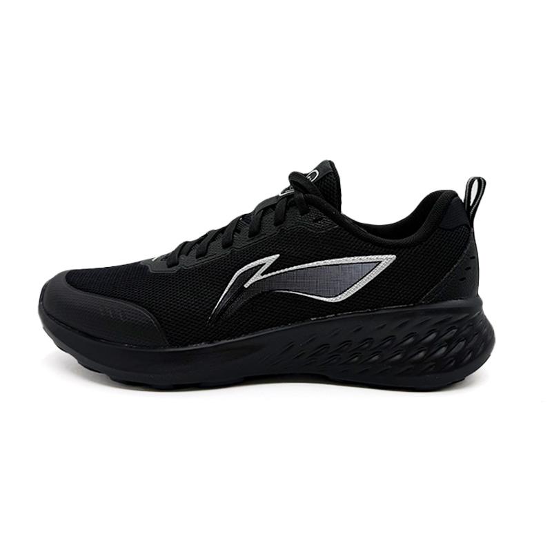 Li Ning Sports Comfortable Versatile Lightweight Shock Absorption Low Top Casual Running Shoes Men sneaker Black ARSV059-3