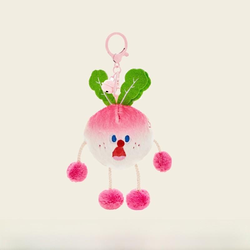 

Carrots Jinnew Pumpkins Screaming Vegetables Plush Keychain Pullstring With ink Radish