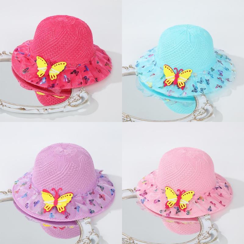 Scenic spot stall supply, summer baby hats, sun protection children's straw hats, children's sun hats, summer cool hats, children's hats