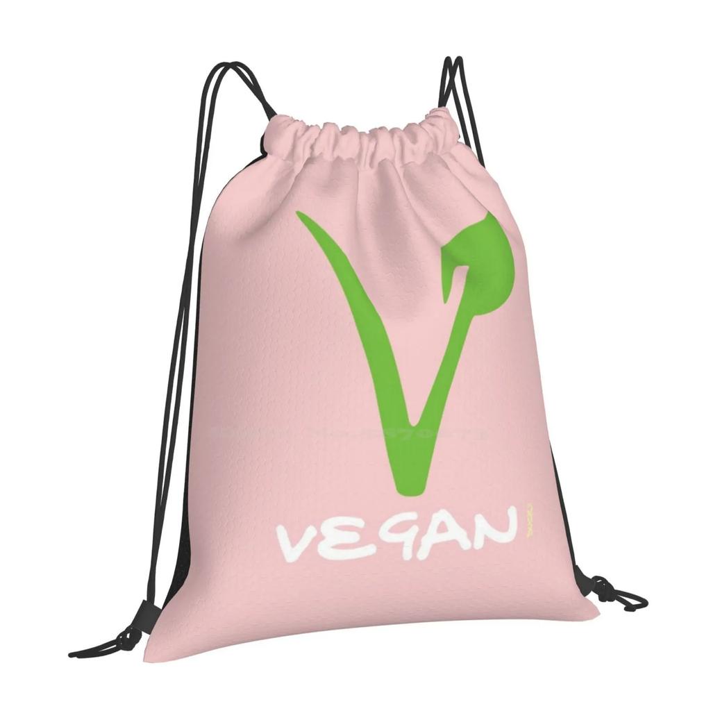 Vegan Logo Fashion Pattern Design Travel Laptop School Backpack Bag Vegano Govegan Veggie Case Mobile