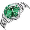 SICONE Watch Men's Green Water Ghost Steel Belt Calendar Quartz Watch