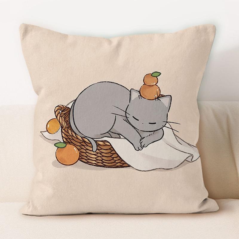 "Entzückende Kissenbezüge mit Cartoon-Katzen-Serie"