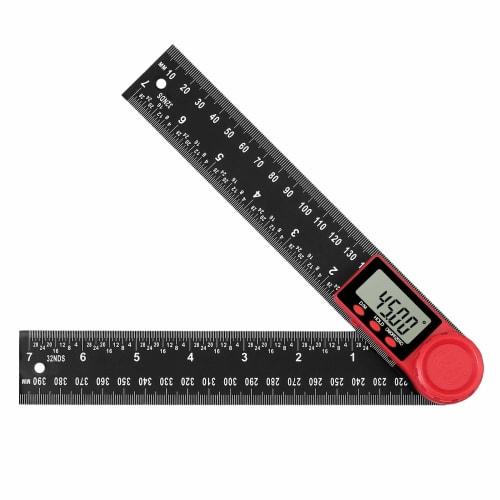 AUTOUTLET Digital Angle Meter, 200mm Angle Ruler, Protractor, 2-in-1 Angle Gauge, 360 Freely Adjustable LCD Angle Finder Ruler, 8-inch Measuring Tool