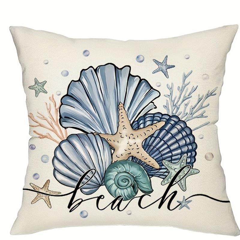 Summer Starfish and Shell PillowcaseSuitable for sofa car bedroom decorative cushion cover pillow cover