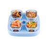 Kalar Baby Food Storage Glass Containers, 4-Piece (Blue)