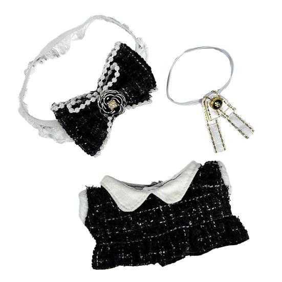 

Одежда для кукол для кукол 17 см Легко надевать Идеальная посадка Кукольный комбинезон со шляпой Наряд для быстрой смены Набор одежды для мини-кукол A