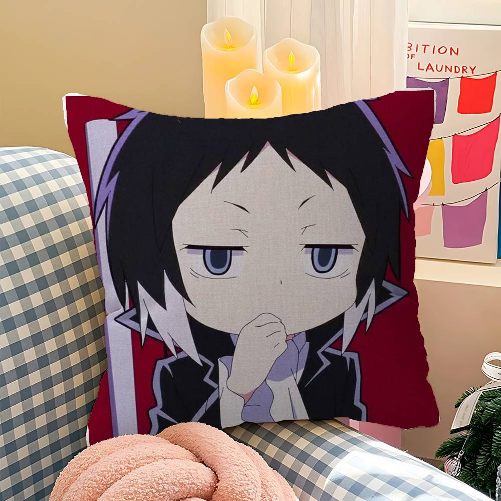 Cartoon Figure Bungo Stray Dogs Maple Design Cushion Cover Happy Autumn Harvest Decor Holiday Decorati Pillow Cover
