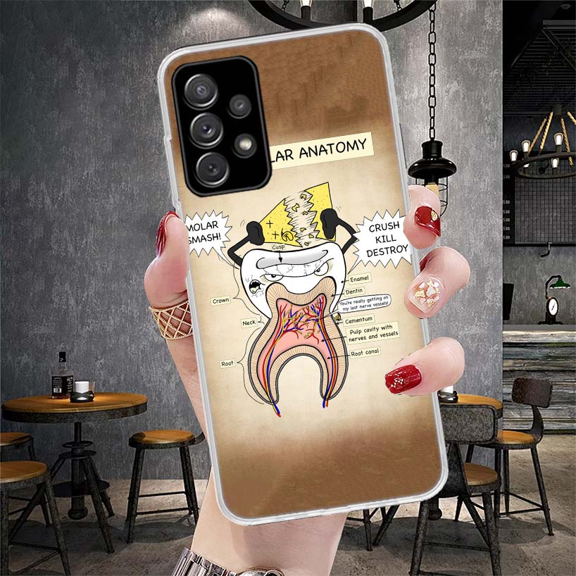 Wisdom Teeth Dentist Tooth Soft Phone Case For Samsung Galaxy A13 A14 A15 A16 A17 A53 A54 A55 A56 A57 A33 A34 A35 A36 A37 A23 A2