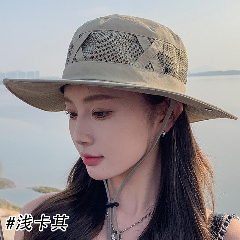 Summer eaves fisherman hat UV protection sun hat women outdoor fishing sun protection breathable mountaineering sun hat men