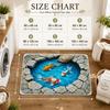 Mystic Koi Pond Floor Mat Flannel Rug Non Slip Absorbent Soft Washable for Entryway Hallway Bathroom Kitchen Decor