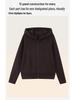 Giacca con Cappuccio in Tessuto Air Layer da Donna - Cardigan a Maglia Larga Autunnale Felpa