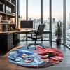 Runder Sonic-Teppich Teppich Stuhlteppich Bereichsteppich Eingang Fußmatten, für Bürostuhl Wohnzimmer Schlafzimmer Küche.