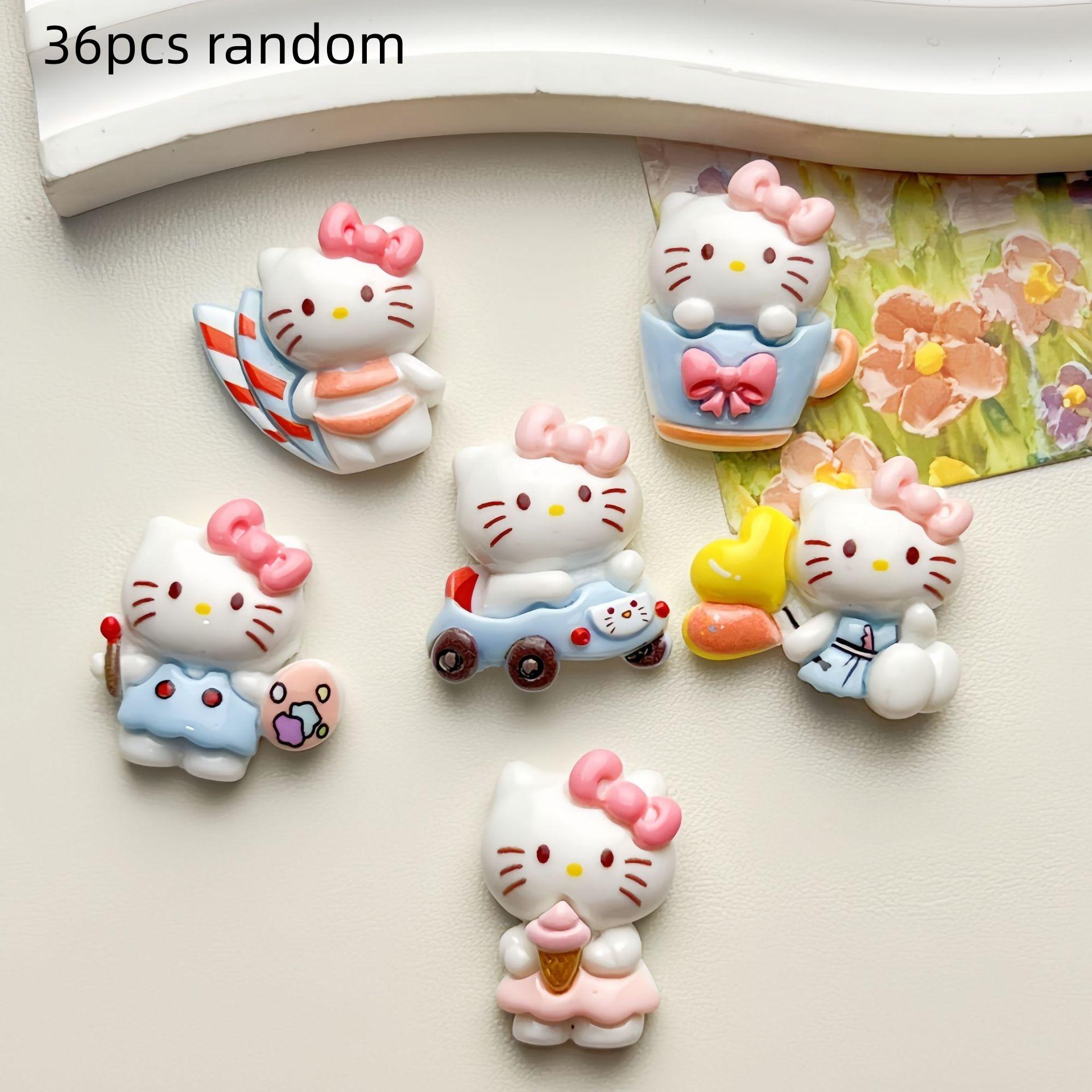 

36/120PCS Little Cute Play Cat Cream Gel DIY Resin Accessories Phone Case Hair Clip Refrigerator Sticker Water Cup Sticker Mat