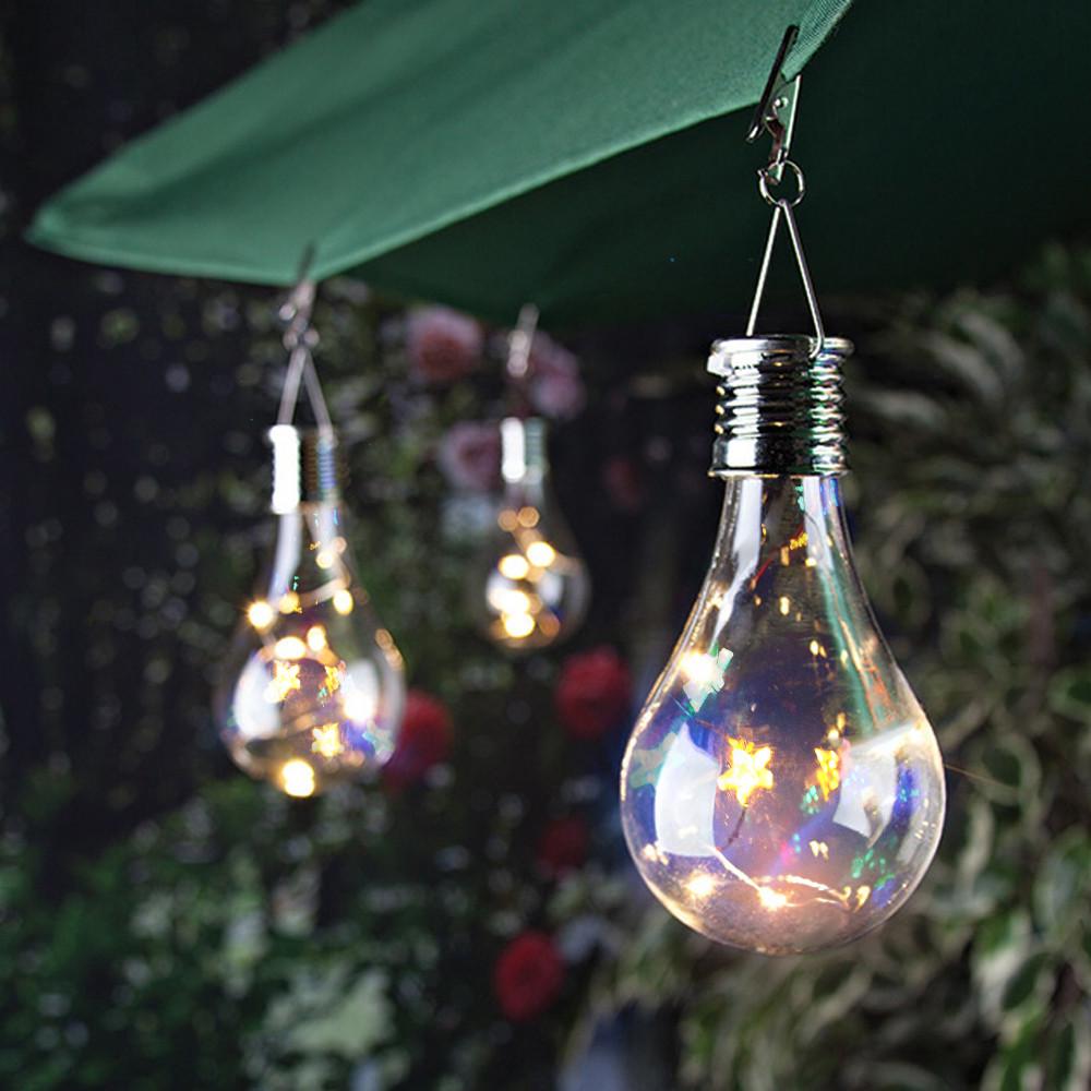 1PC Waterproof Solar Rotatable Outdoor Garden Camping Hanging LED Light Lamp Bulb