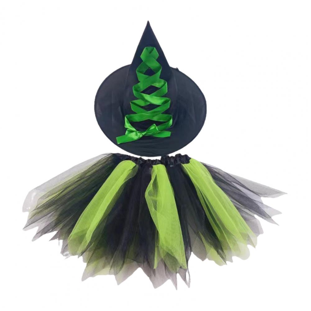 Colorful Skirt Hat Set Chiffon Skirts Hat Set for Adults Kids Gauze Tulle Ballet Skirt with Pleated Fluffy Ruffles for Women