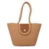 2025 new fashionable large-capacity woven bucket bag simple casual shoulder tote bag niche design bag tide