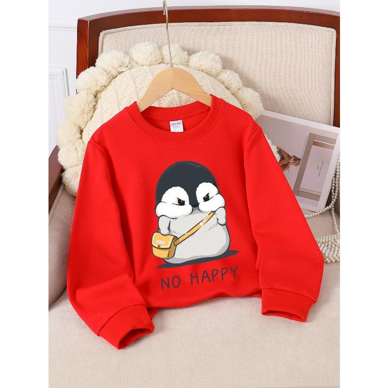 Kids Sweatshirt,Round Neck Fashion Sweatshirt Featuring Adorable Animal Prints, Autumn and Winter ,Comfortable Warm Fashion