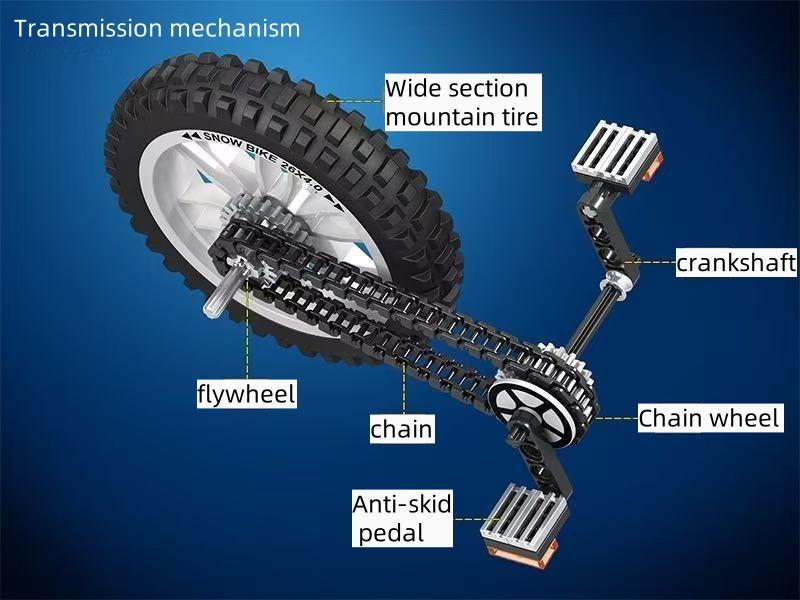 246PCS Bicycle Mountain Bike Building Block Model Technology Assembly Children's Educational Building Toys Holiday Gifts
