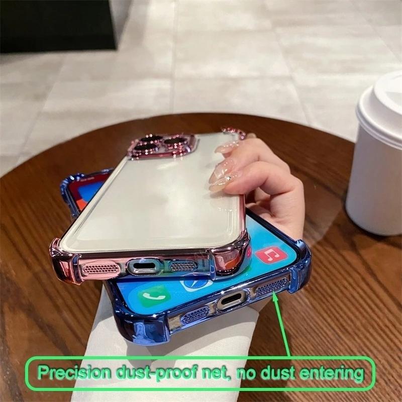 Four Corners Shookproof Plating Silicone Soft Case For Samsung Galaxy A17 A56 A36 A73 5G A53 A52 A33 A23 A22 A13 A12 Cover