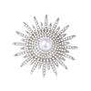 Neues High-End Damen Luxus Sonnenblumen Strass Broschen Pin Accessoire.