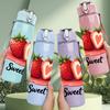 1PC Red Heart Strawberry Sweet 750ml Color Plastic Sports Water Bottle Leakproof Flip Straw Lid Suitable for Sports Office Home Use