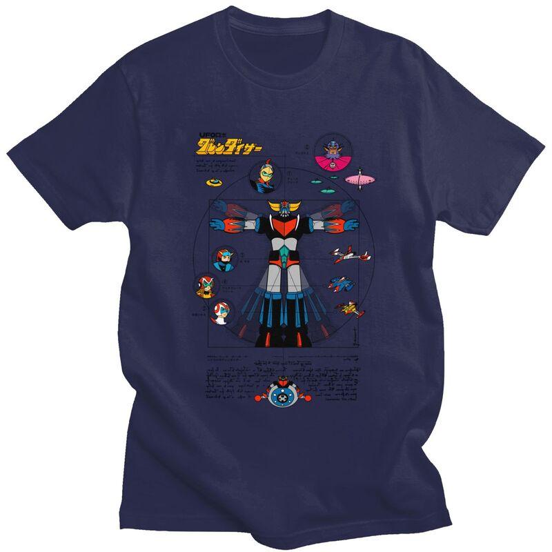 Custom UFO Robot Goldorak Grendizer Tshirt for Men Short Sleeve T Shirt Cool Tshirt Slim Fit 100 Cotton Tees Gift