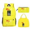 Lightweight 3Pcs School Backpack Set Rucksack Bookbag Lunch Bag Pencil Case Back To School Accessory for Teenage Boys Girls