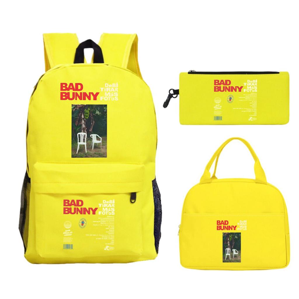 Lightweight 3Pcs School Backpack Set Rucksack Bookbag Lunch Bag Pencil Case Back To School Accessory for Teenage Boys Girls