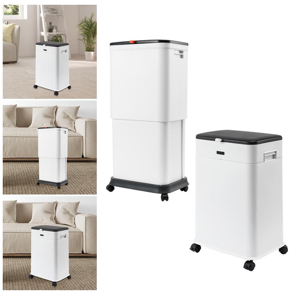 20L Liftable Trash Can Adjustable, Easy To Move, Opening, Rolling Dustbin, Dresser