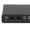 USB Sound Card 6 Channel 48kHz Sampling Rate Analog Play Recording External Sound Card for PC Laptop Computer