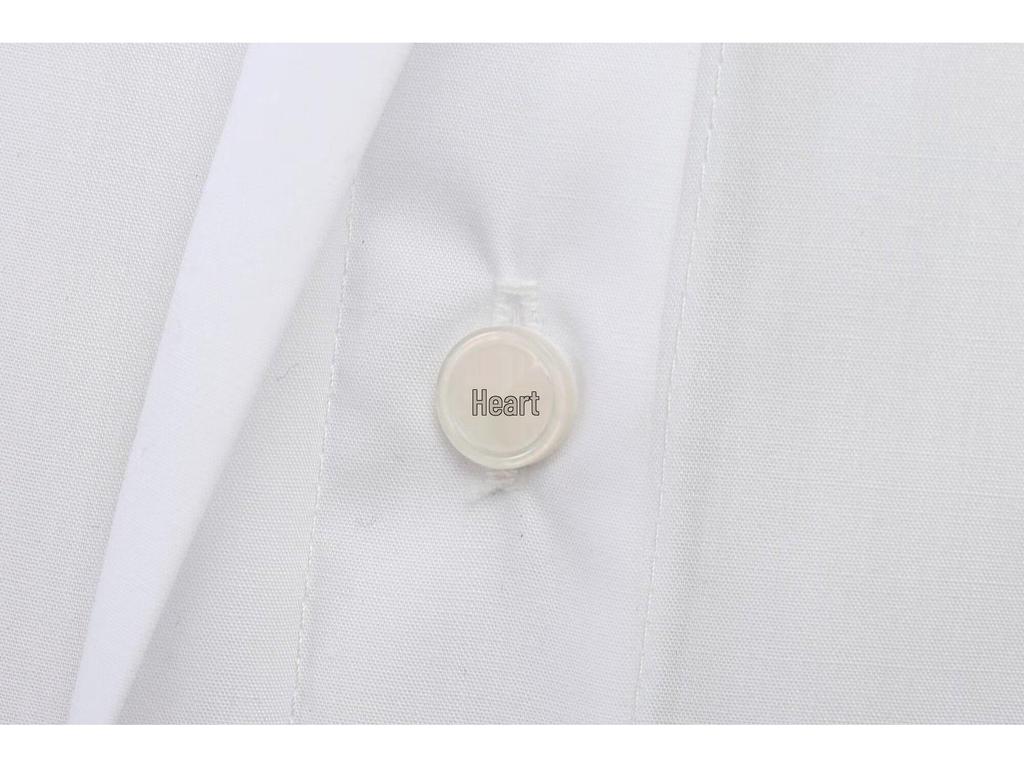 Spring 2025 Women's European American Belted Poplin Shirt, Simple Fashion Style